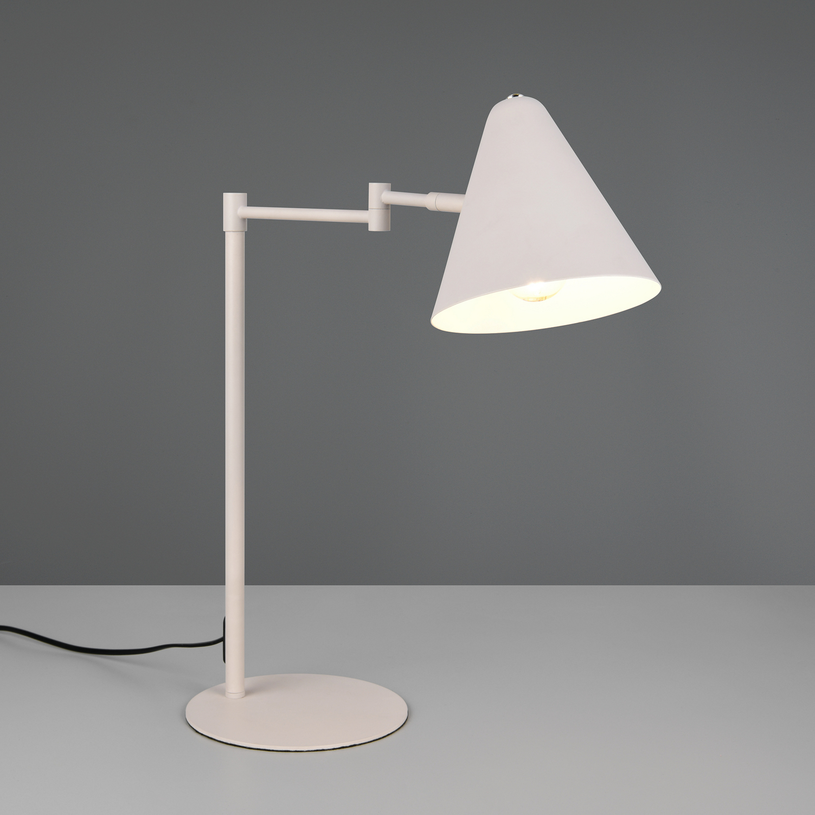 Lampada da tavolo Cosima, grigio chiaro, altezza 50 cm, metallo Lampada da tavolo Cosima, grigio chiaro, altezza 50 cm, metallo