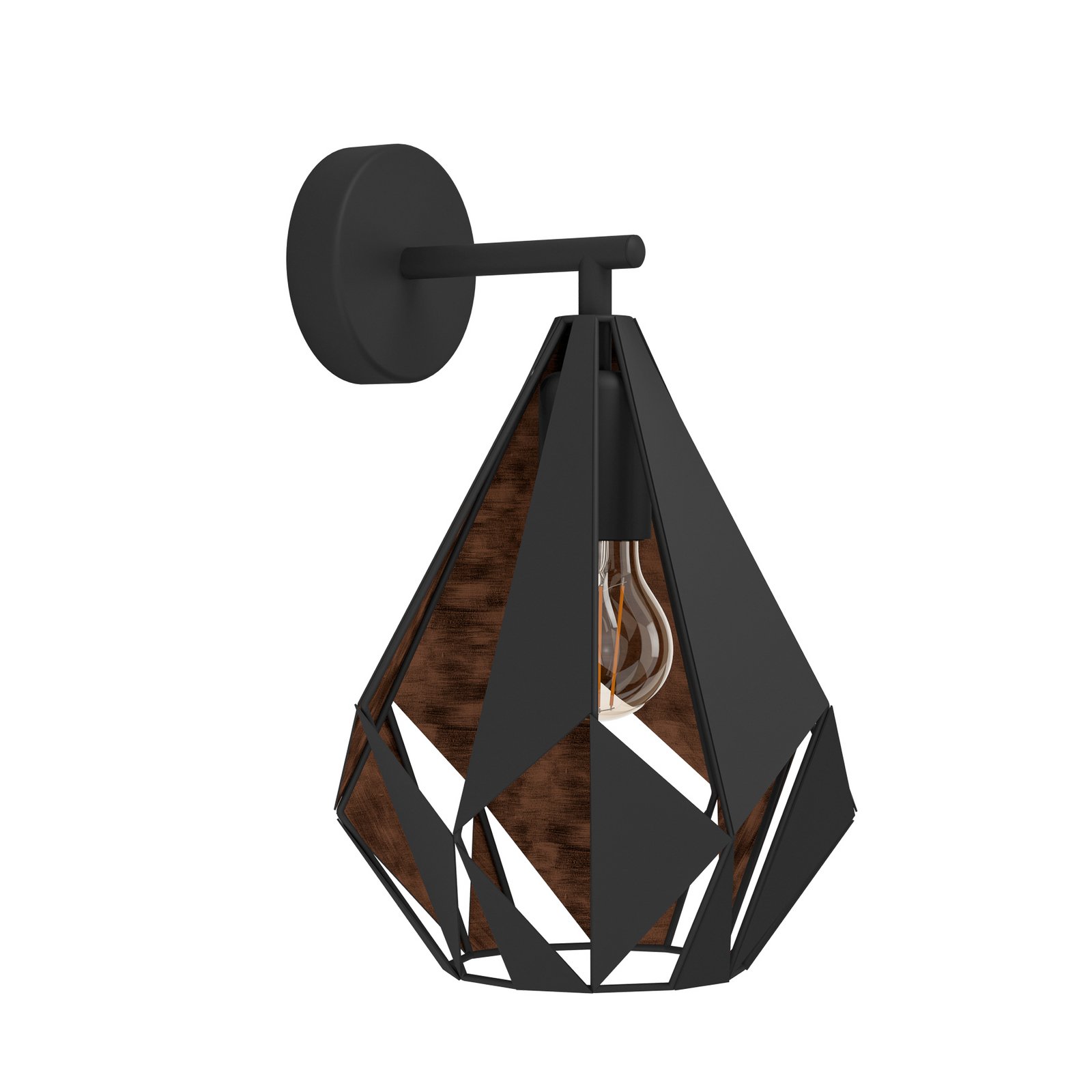 Carlton zidna svjetiljka, crna/bakar