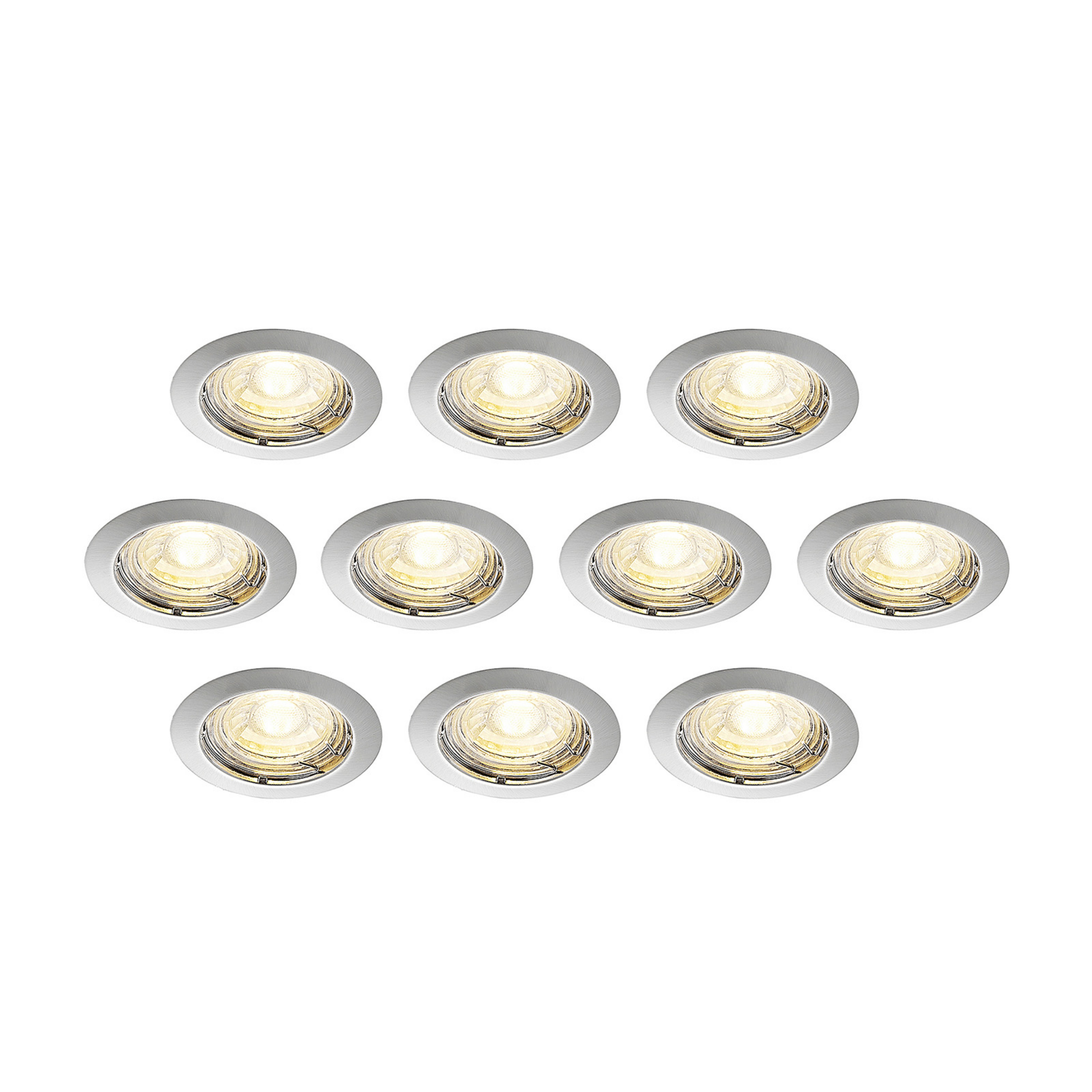 ELC Dakarra downlight encastré par 10, GU10 nickel