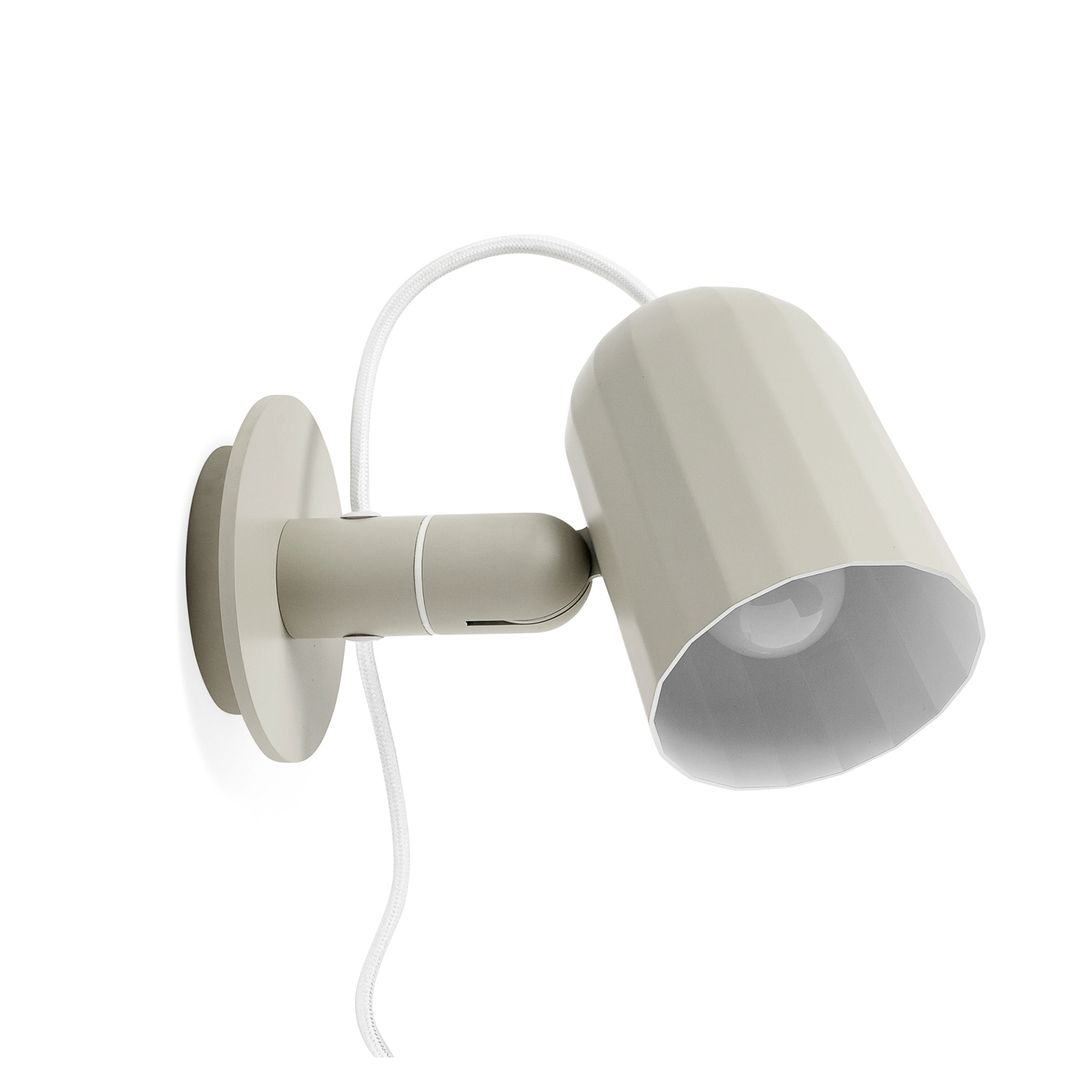 HAY Noc Wall aplique LED con enchufe, blanco