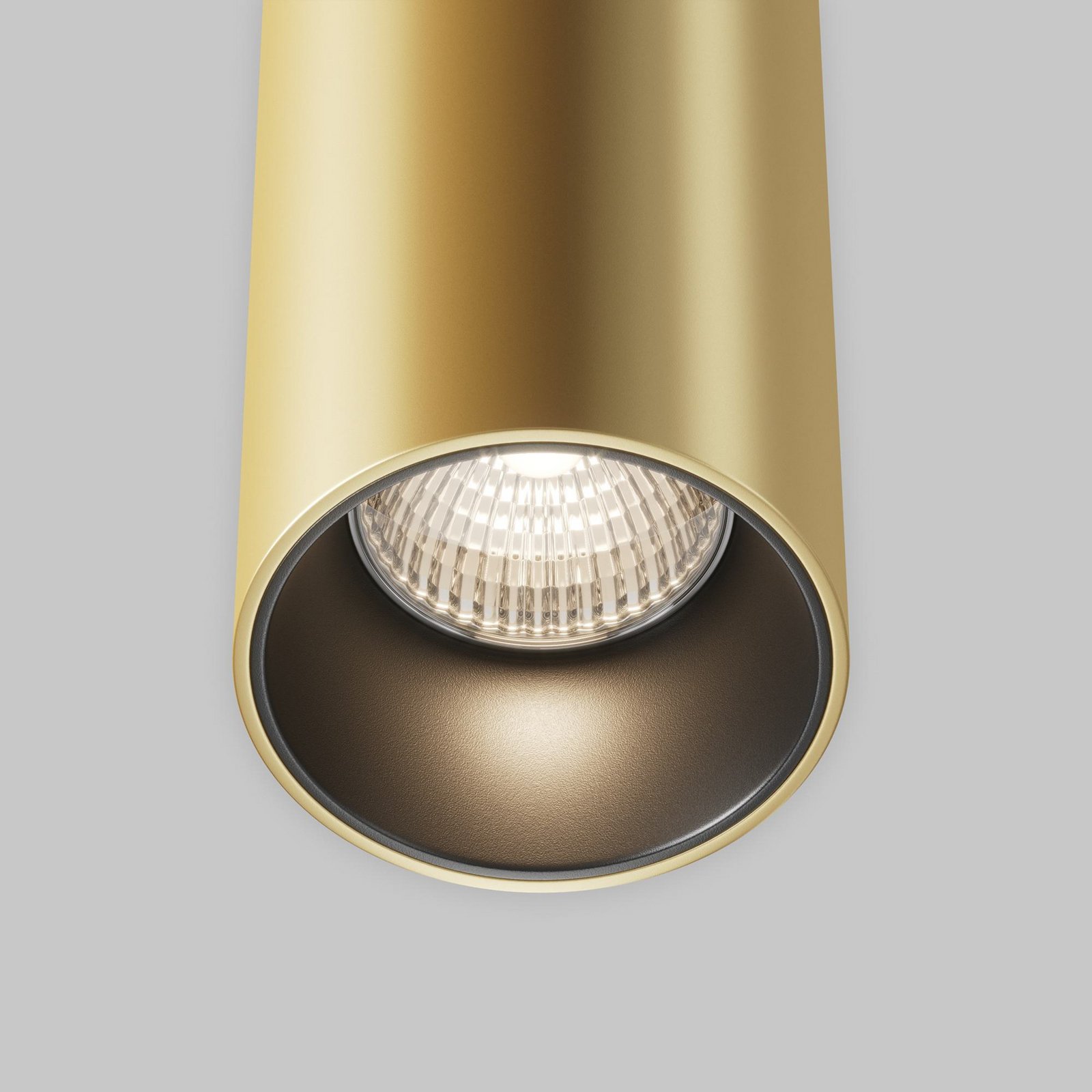 Maytoni Efir LED pendant light, gold matt, Ø 7.5cm, 15 W, 38°