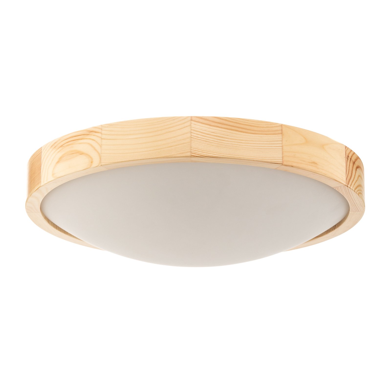 Envostar Zeus ceiling lamp, wood, pine, Ø 37 cm