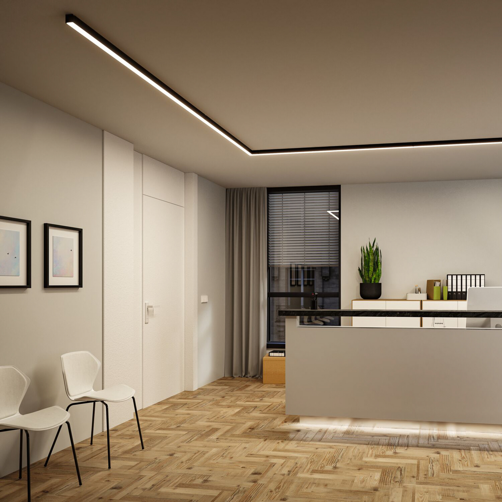 Paulmann LED gaismas sloksne Linion, melna, 100 cm, 3000 K