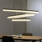 LED висяща лампа Nero, пластмаса, черна, с три крушки, 140 W