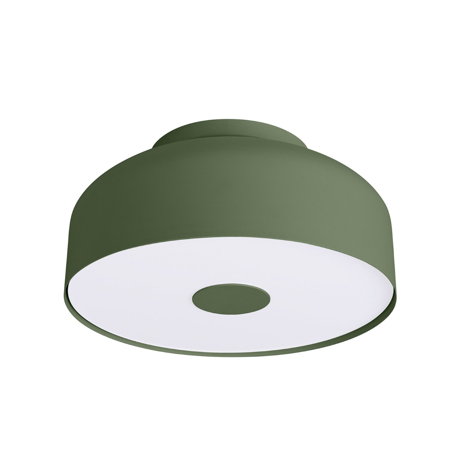 Deckenleuchte CLARO, olivgrün, Ø 30 cm, Metall, 4 x E27