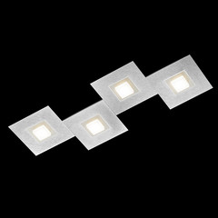 Grossmann plafoniera LED quadrata a 4 luci 80x30cm