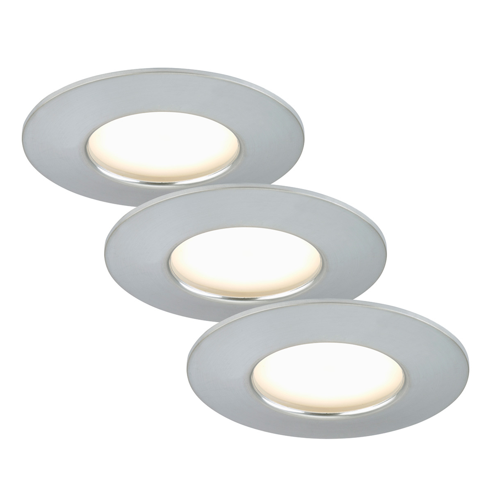 3er Set LED-Einbaustrahler Nikas IP44