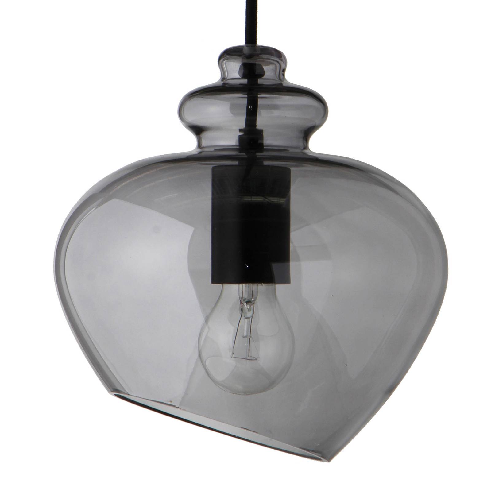 FRANDSEN Grace suspension verre Ø 21 cm gris fumé