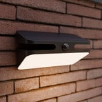 AERO LED kültéri falilámpa, fekete, 21 cm, érzékelővel, IP54