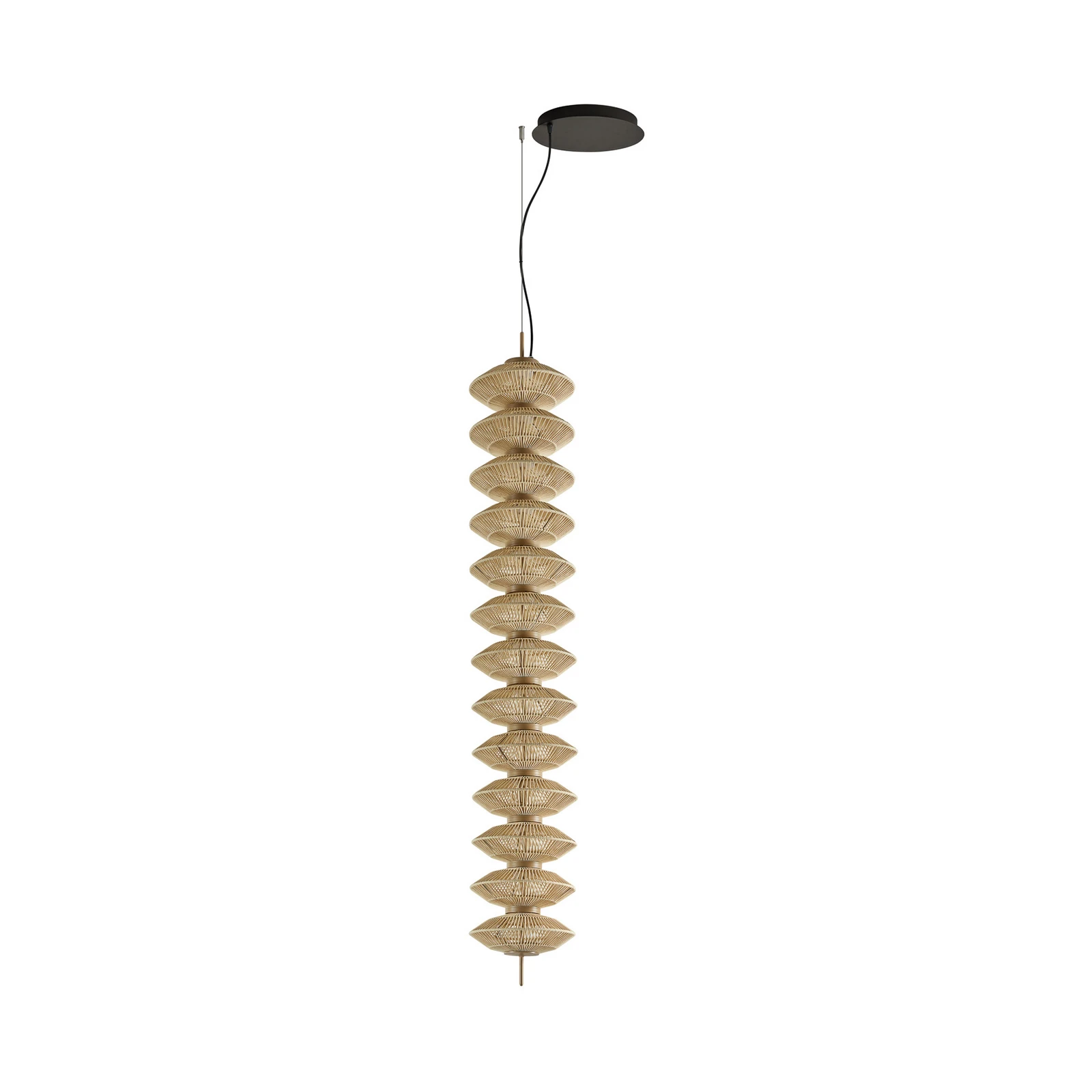 Lámpara colgante LED Bover Yuyun S/13S empotrable atenuable 0-10 V beige