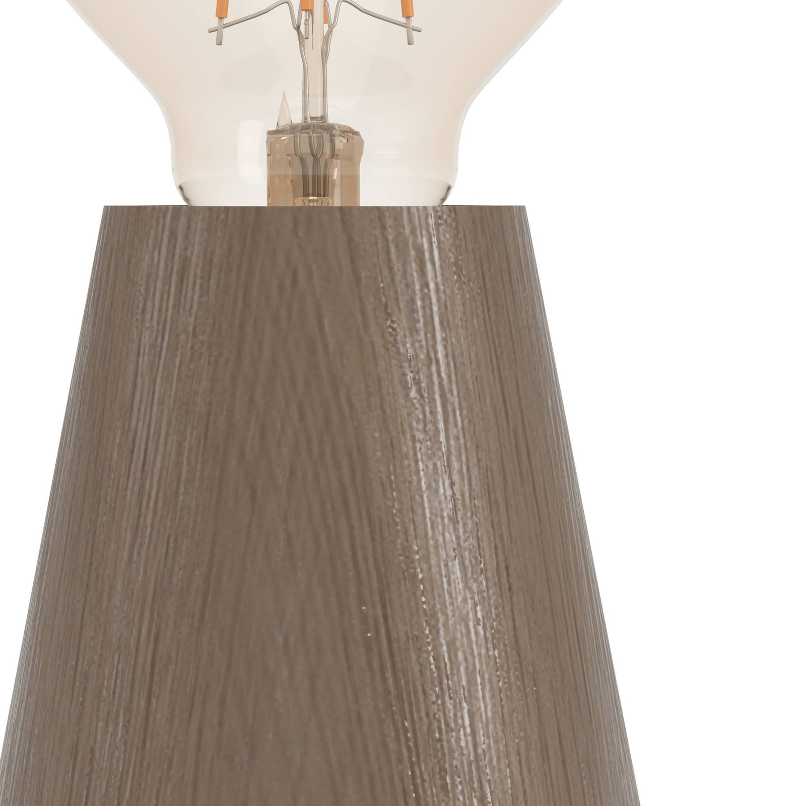 Lampe à poser Asby, bois foncé, hauteur 10 cm, bois