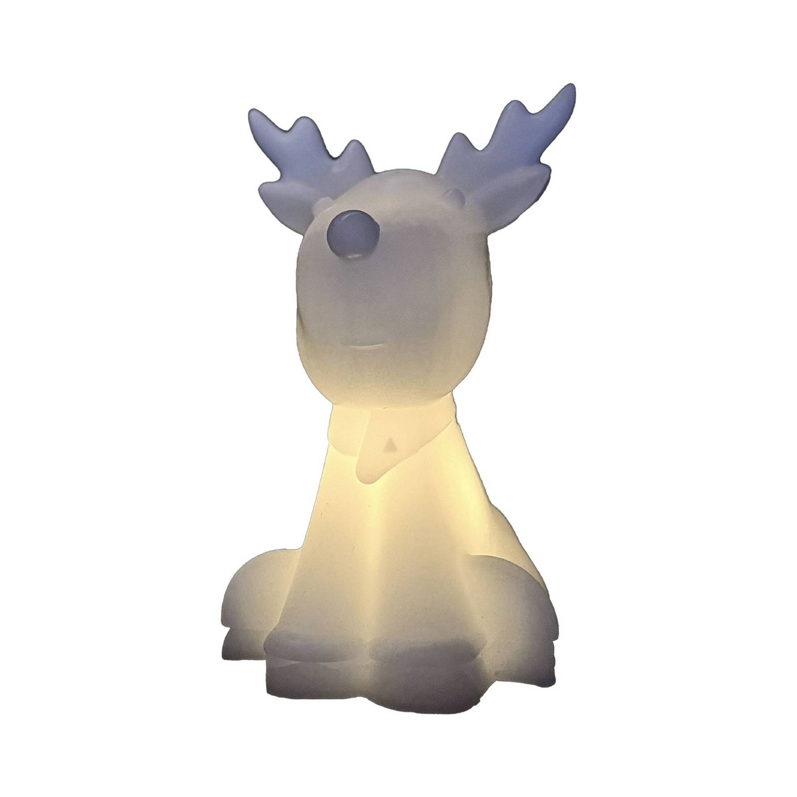 LED-Dekofigur Naja, weiß, Höhe 12 cm, Wachs, Batteriebetrieb