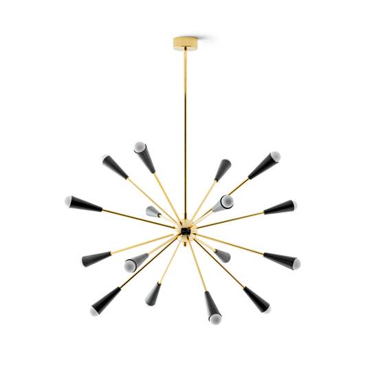 Stilnovo Sputnik LED pendant light, gold/black Lights.co.uk