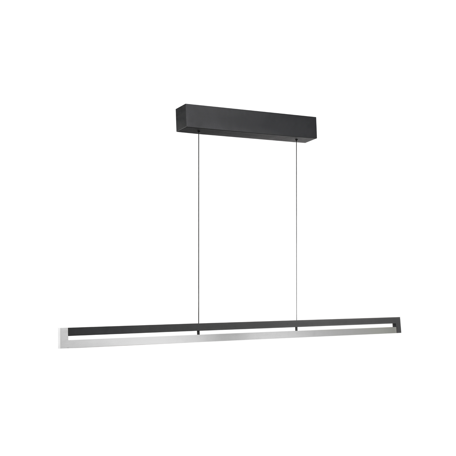 LED висяща лампа Pulse, дължина 120 cm, черна, метал