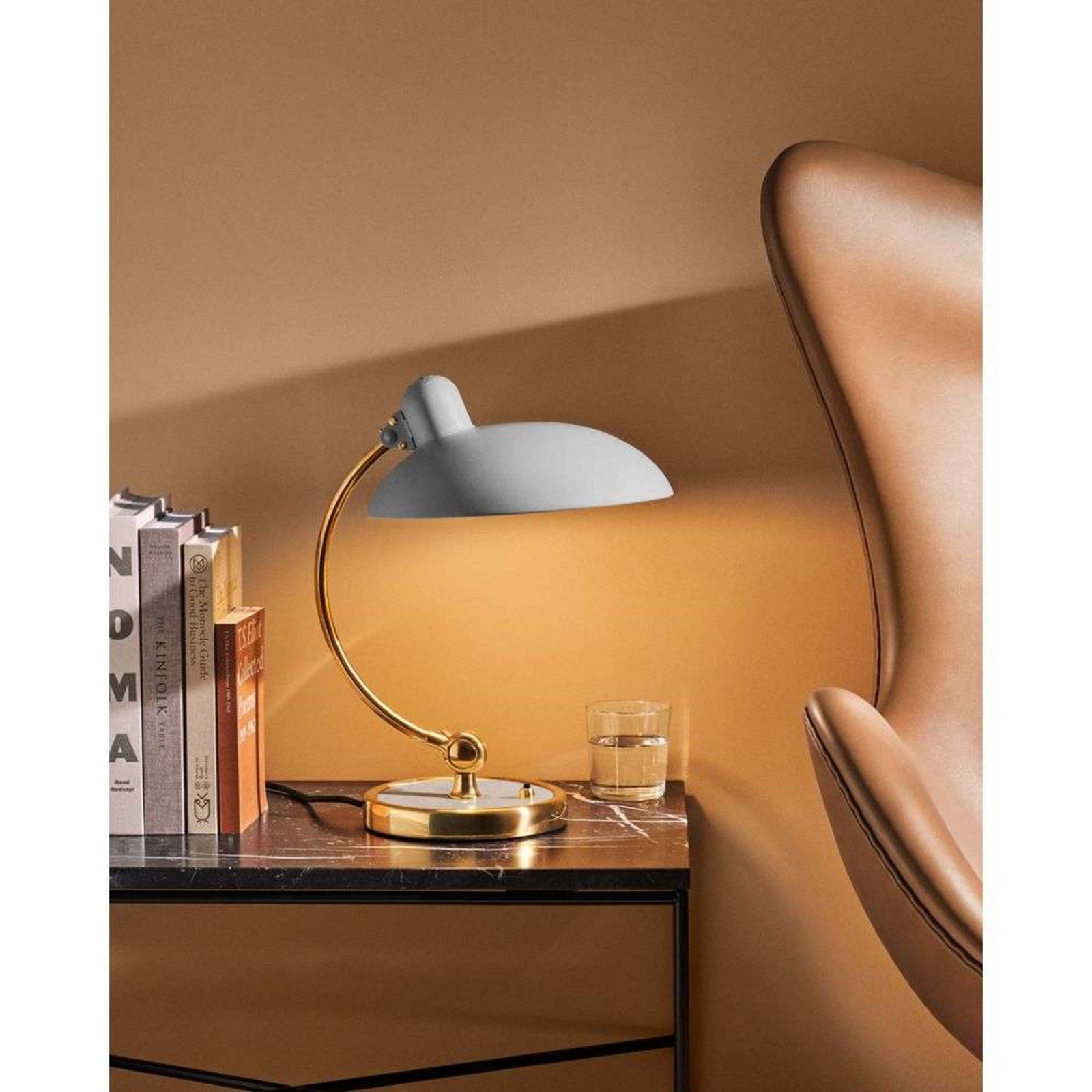 KAISER idell™ 6631-T Table Lamp Matt Easy Grey/Brass - Fritz Hansen