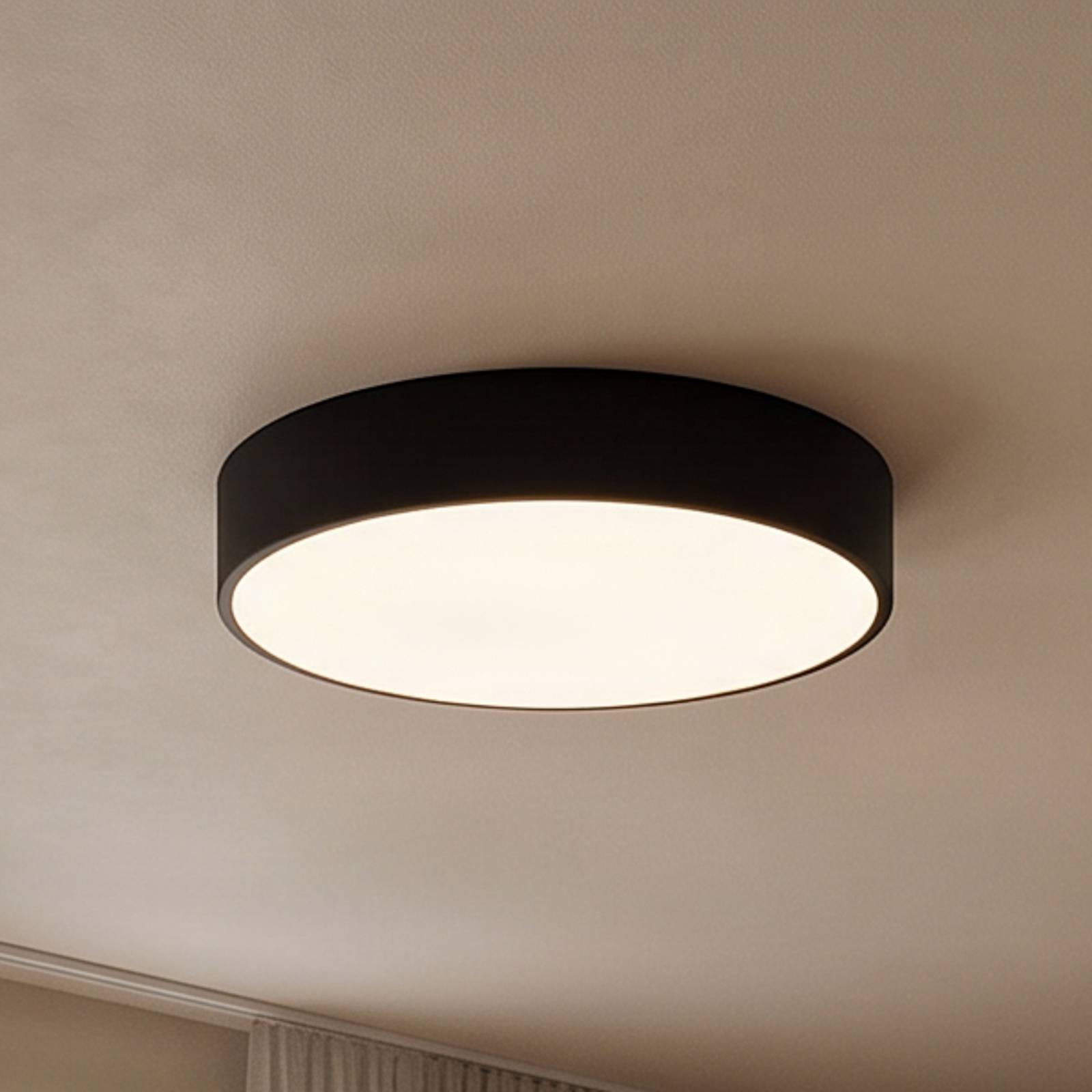 Taklampe Cleo, Ø 40 cm, IP20, svart, metall, E27