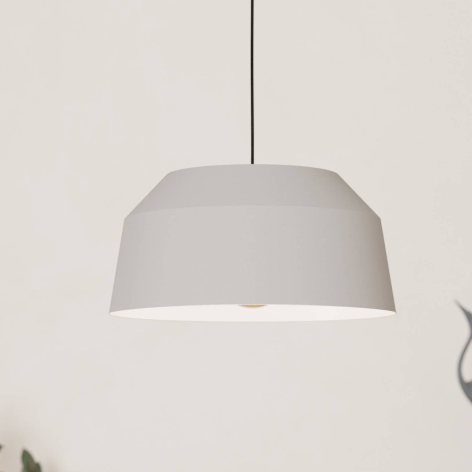 EGLO Závěsné svítidlo Contrisa v šedé barvě, jedno světlo, Ø 38 cm