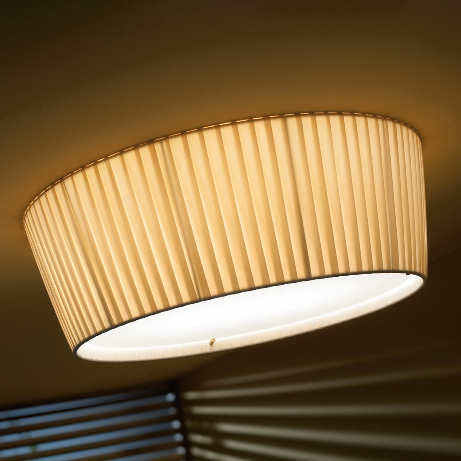 Bover Plafonet 43 fabric ceiling lamp cream ribbon