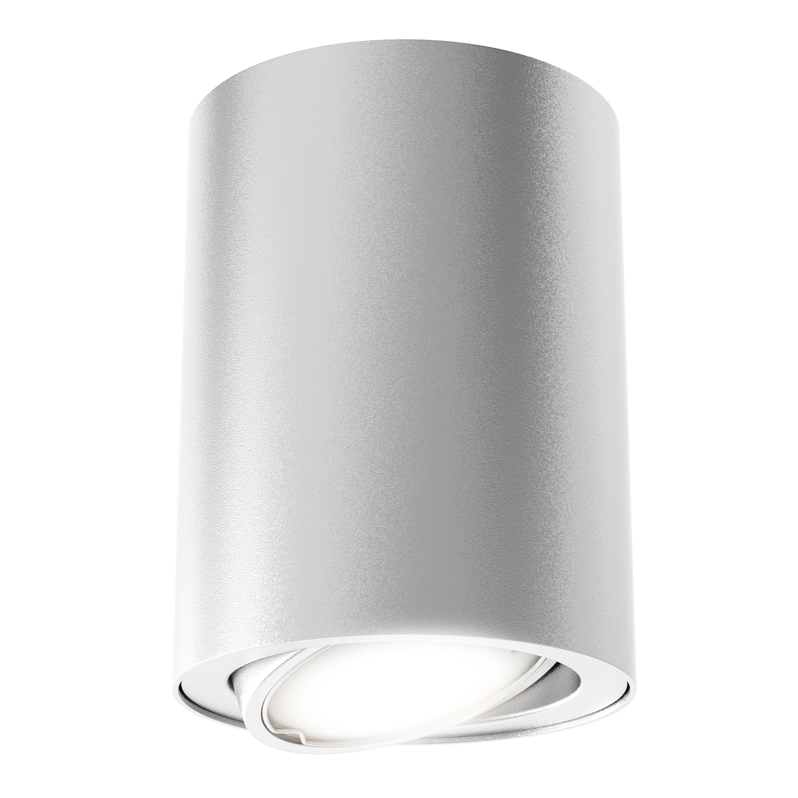 Brilonger 7119 LED ceiling lamp with GU10 LED, silver, for Living / Dining Room, metal, GU10, 5 W, energy efficiency: A+, H: 10.5 cm