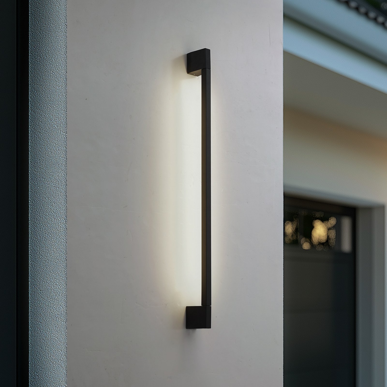Neano Kinkiet zewnętrzny LED wysokość 90 cm IP54 czarny metal - Lindby
