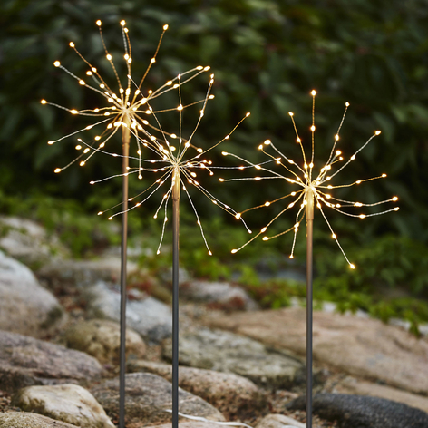 LED-Dekolampe Firework Outdoor tageslicht 3er-Set