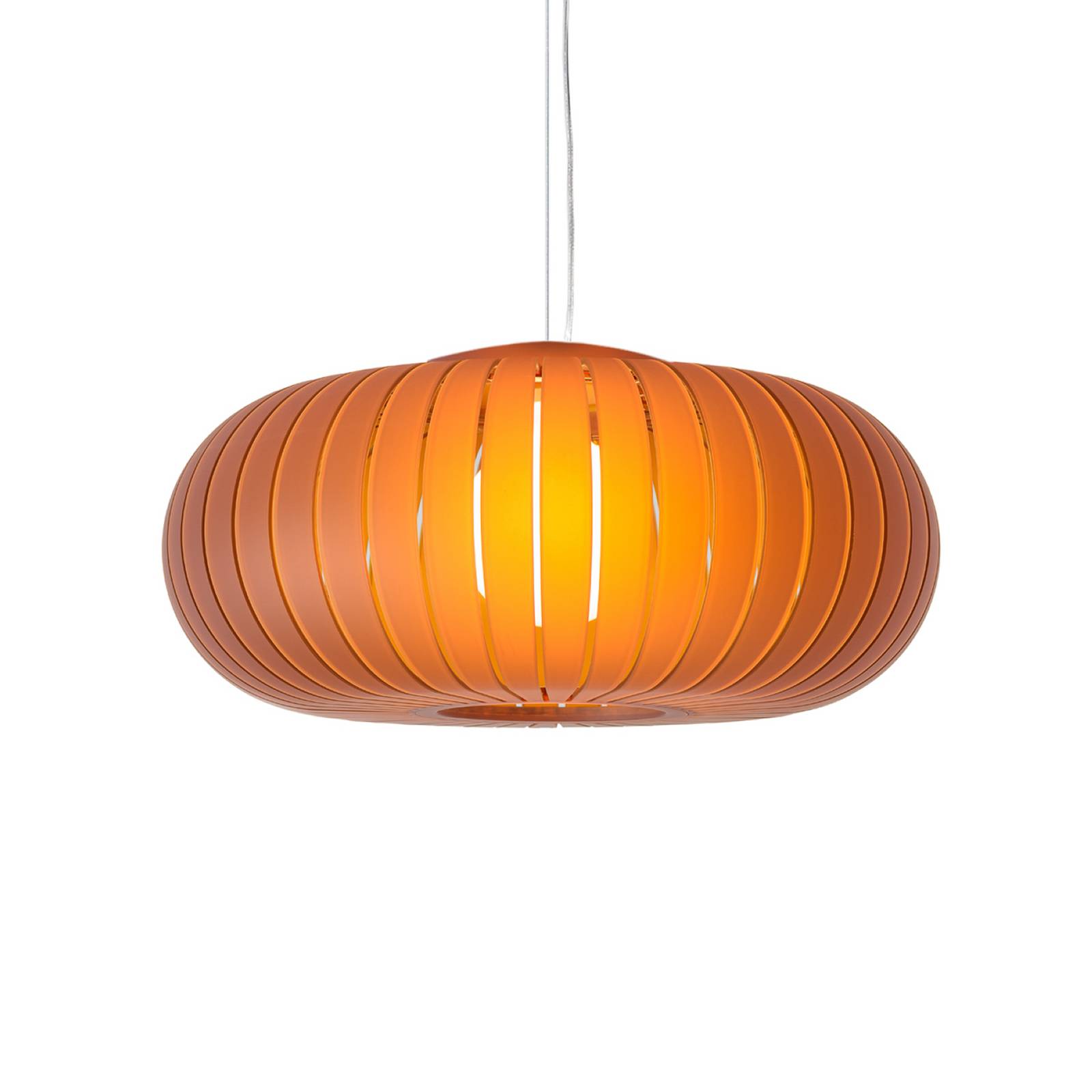 E-shop Kartell Závesné svietidlo Teresa Frozen, jantarová, Ø 50 cm, E27