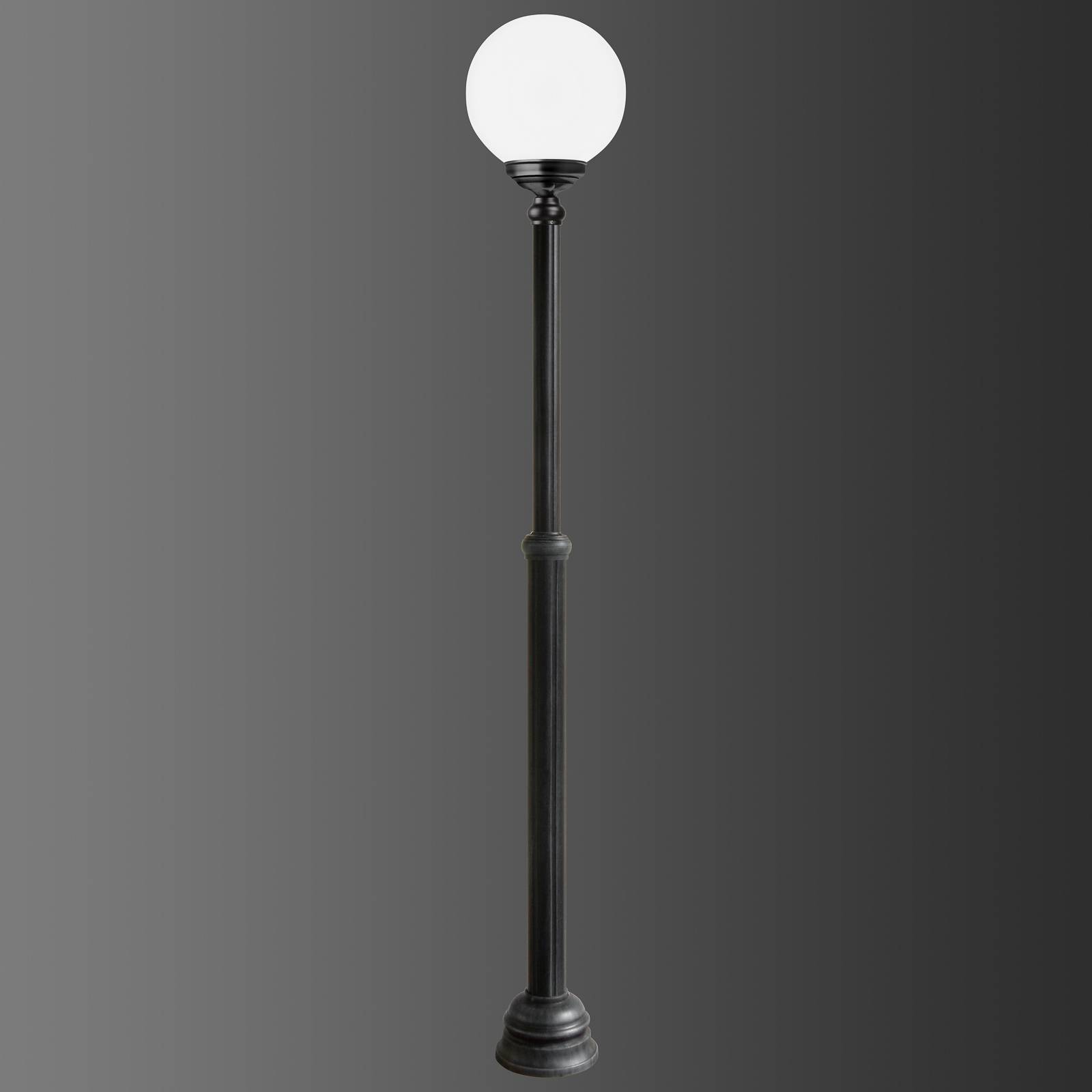 Lantaarnpaal 1143, 1-lamp, zwart/wit