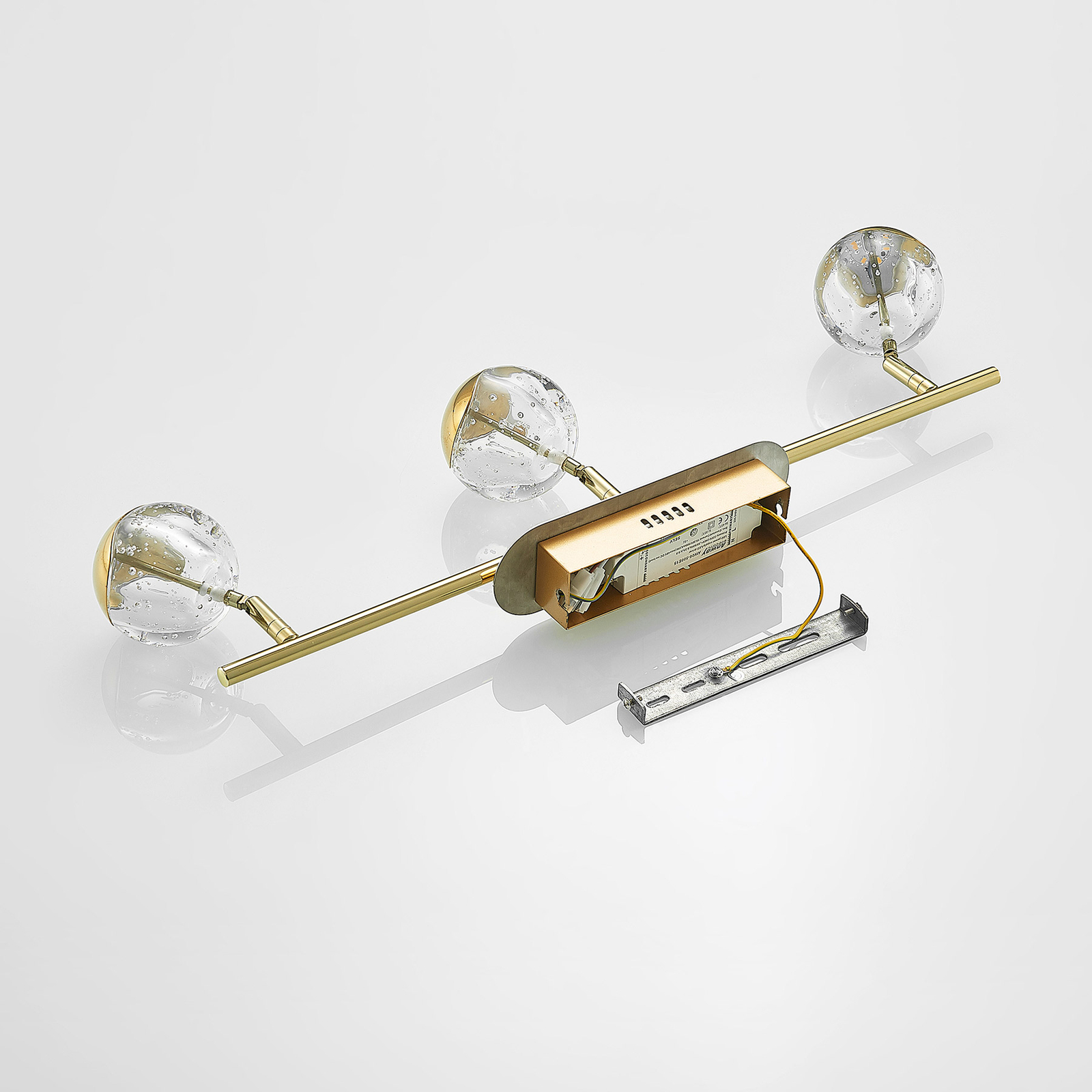 Lucande Kilio LED-Deckenstrahler, 3-flammig, gold