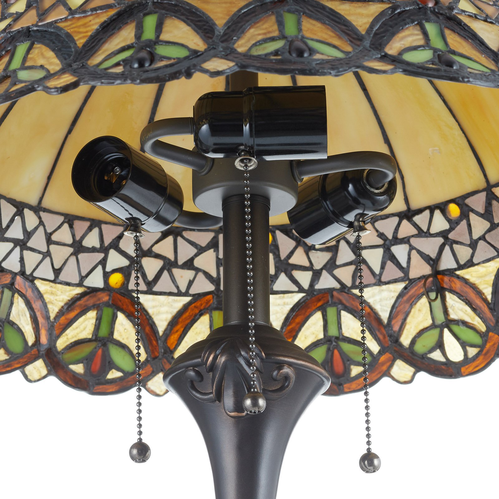 Frieda - stålampe med Tiffany-skjerm