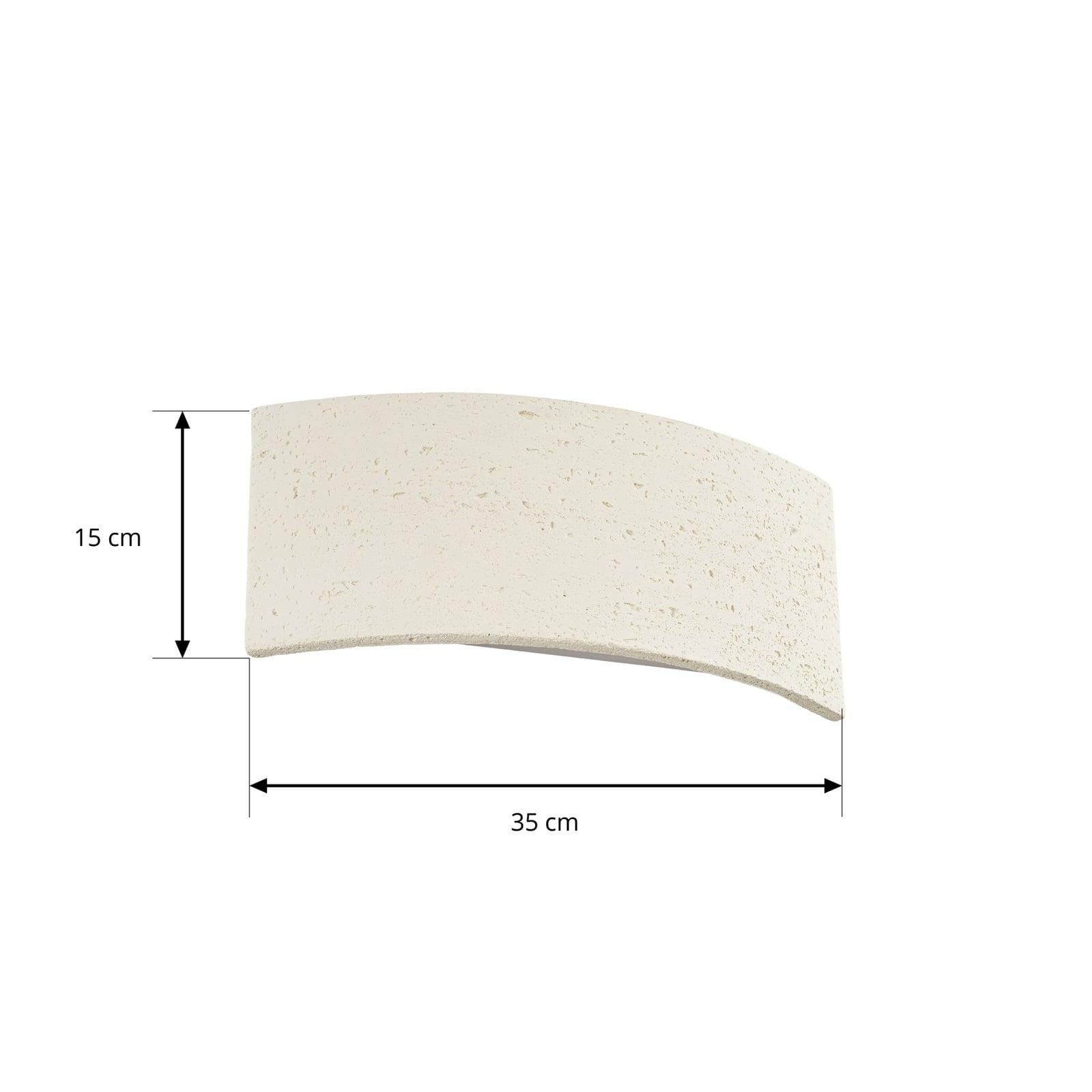 Naike wall light, beige, travertine, plaster, 15 cm – Lindby Naike wall light, beige, travertine, plaster, 15 cm – Lindby