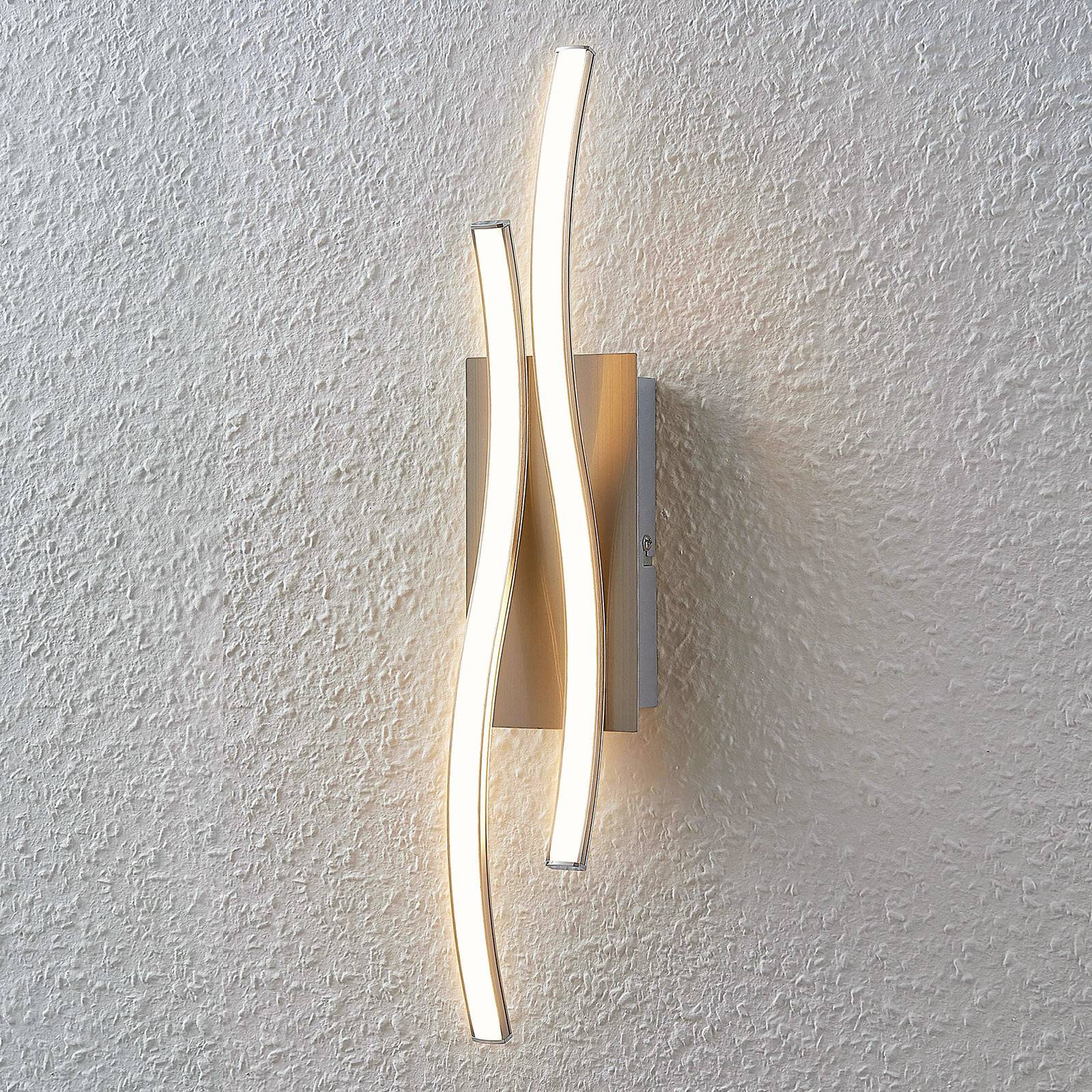Applique LED Safia, forme ondulée