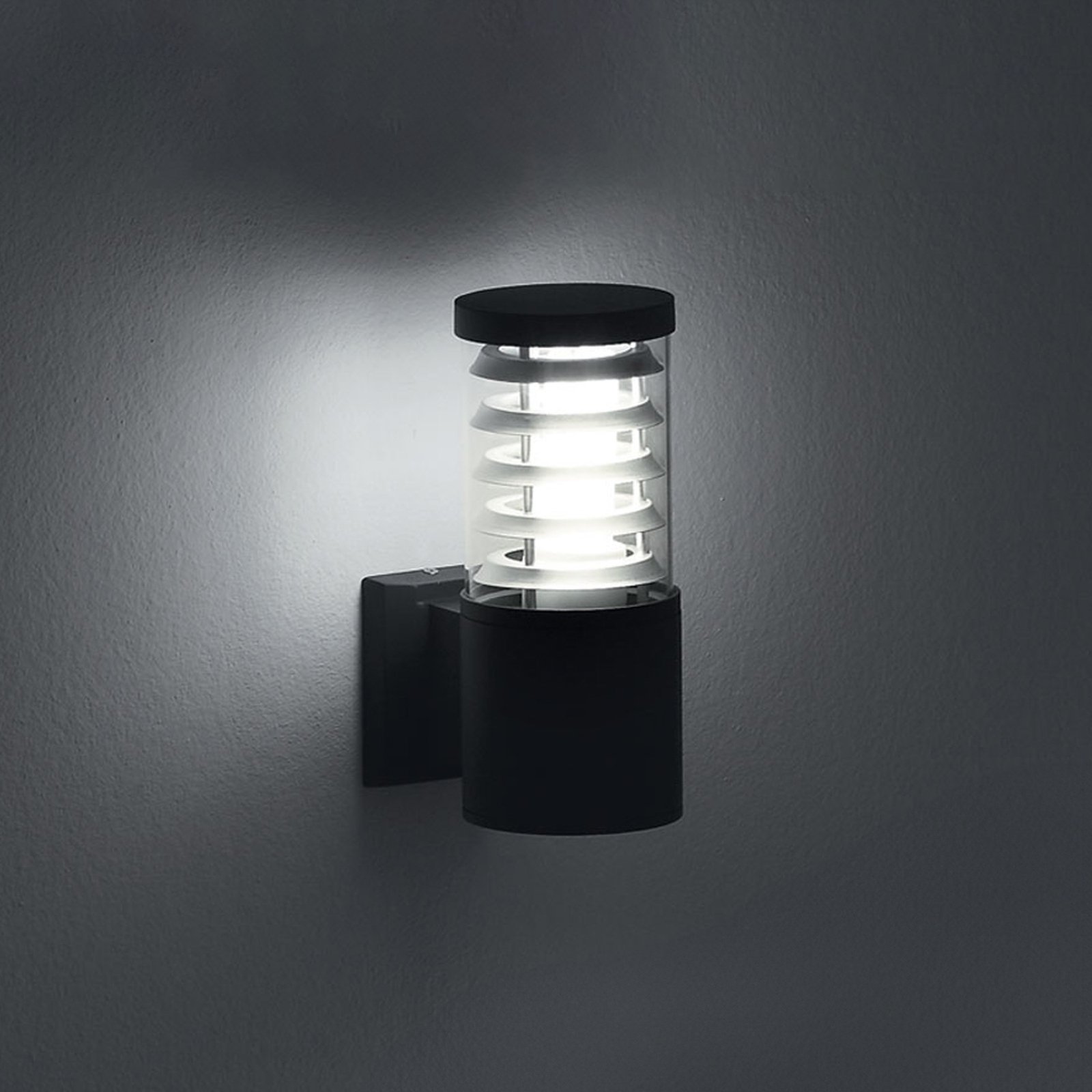 Ideal Lux outdoor wall light Tronco anthracite, aluminium, height 25 cm