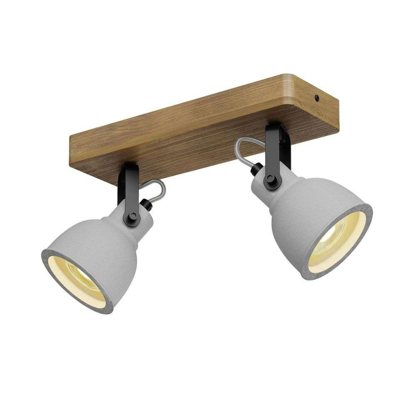 Mirka 2 Plafonnier Grey/Dark Wood - Lindby