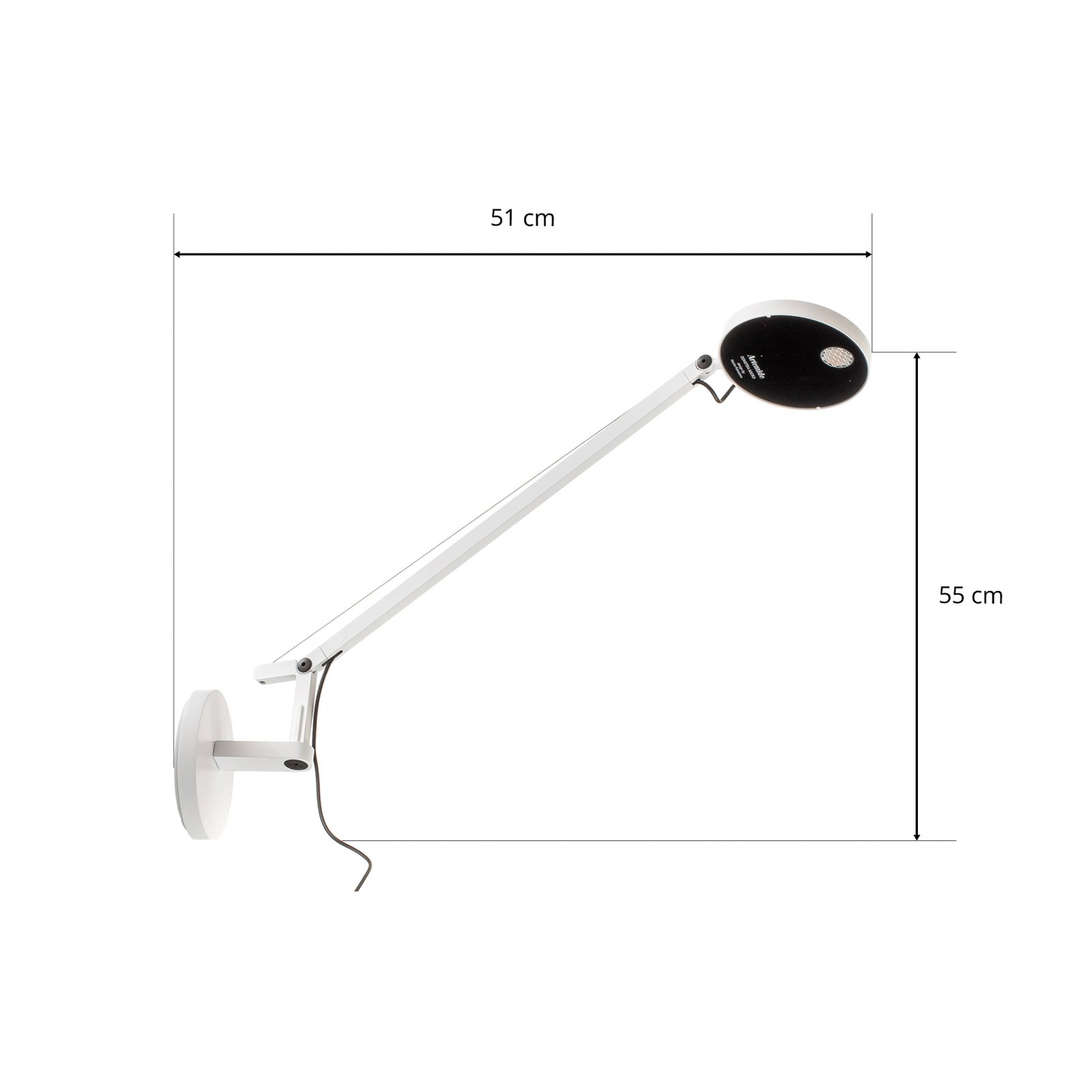 Artemide Demetra Micro LED nástěnné světlo bílé