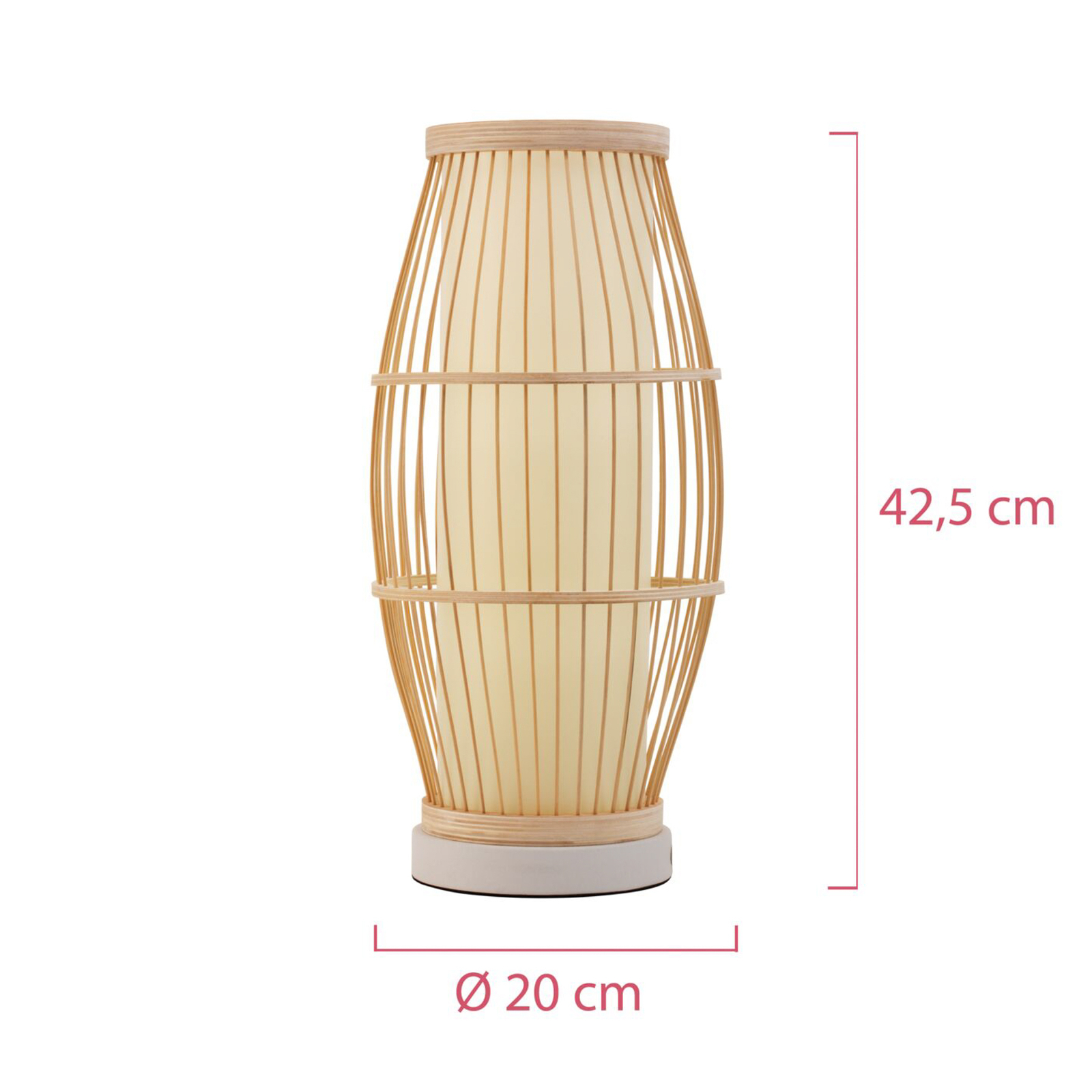 Pauleen Woody Passion lampada da tavolo di bambù