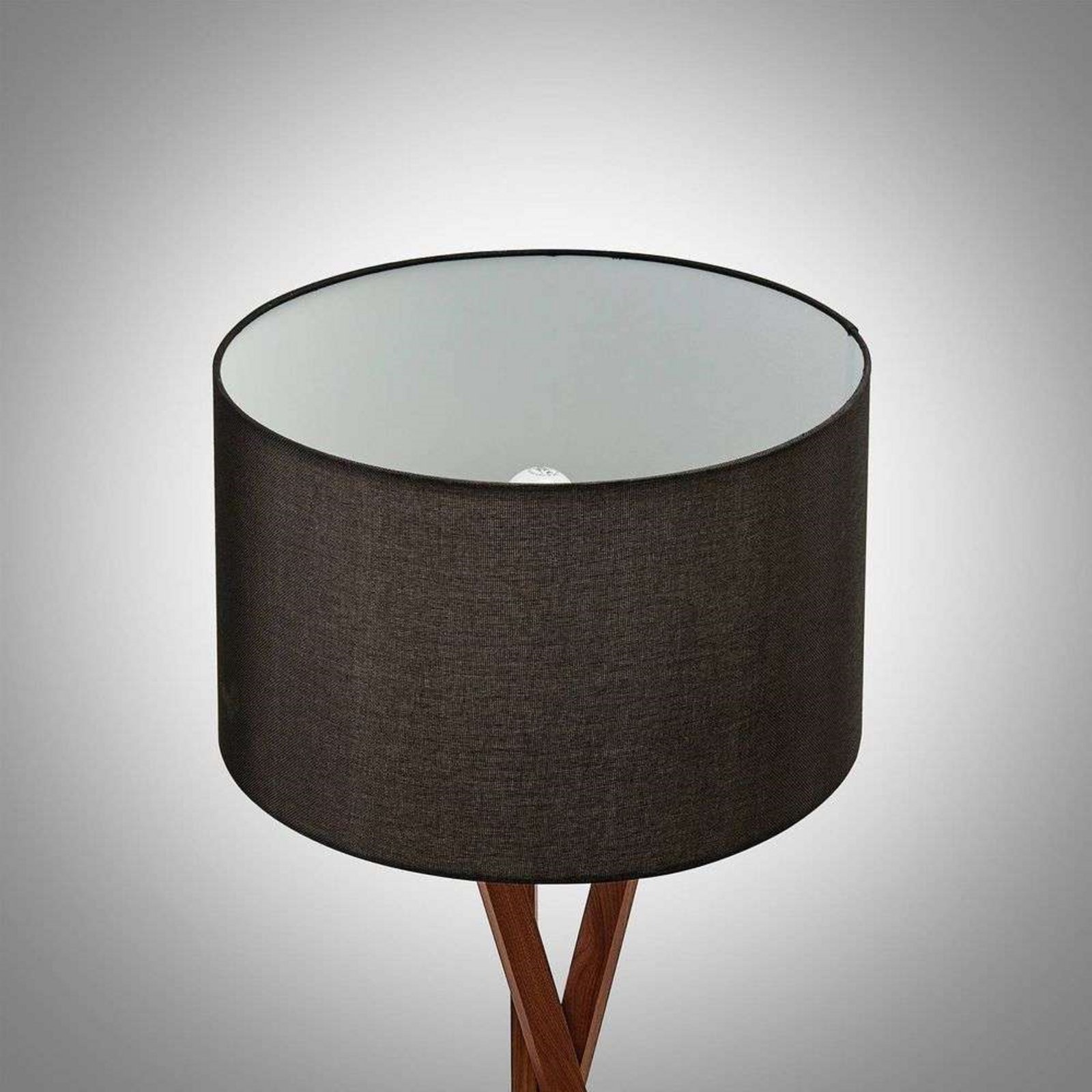 Auriane Podna lampa Crna/Walnut - Lucande