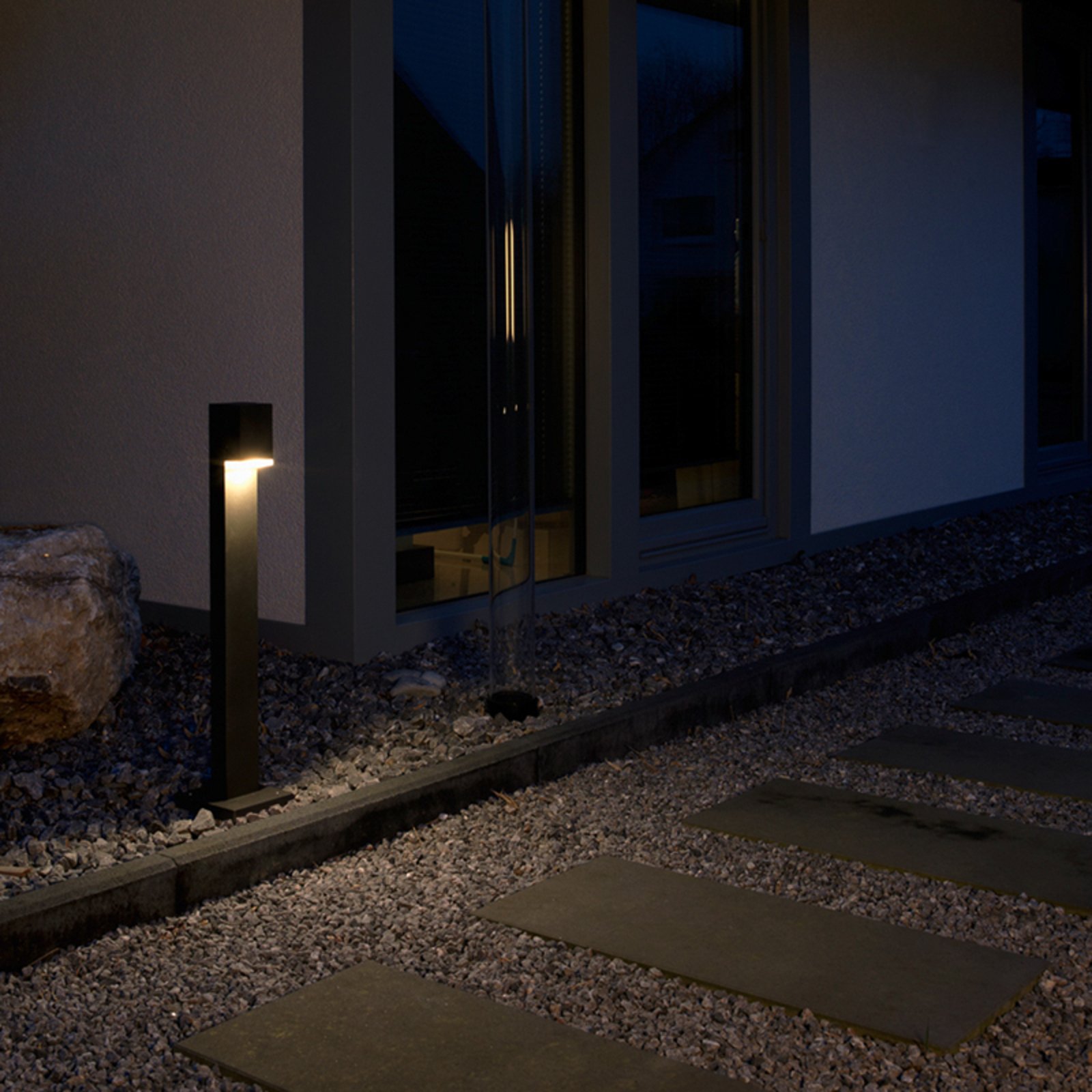 Lexian bolardo luminoso con LED - antracita