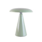 Kinoko LED-akkukäyttöinen pöytälamppu, kiiltävä vihreä, 27 cm, CCT – Beacon