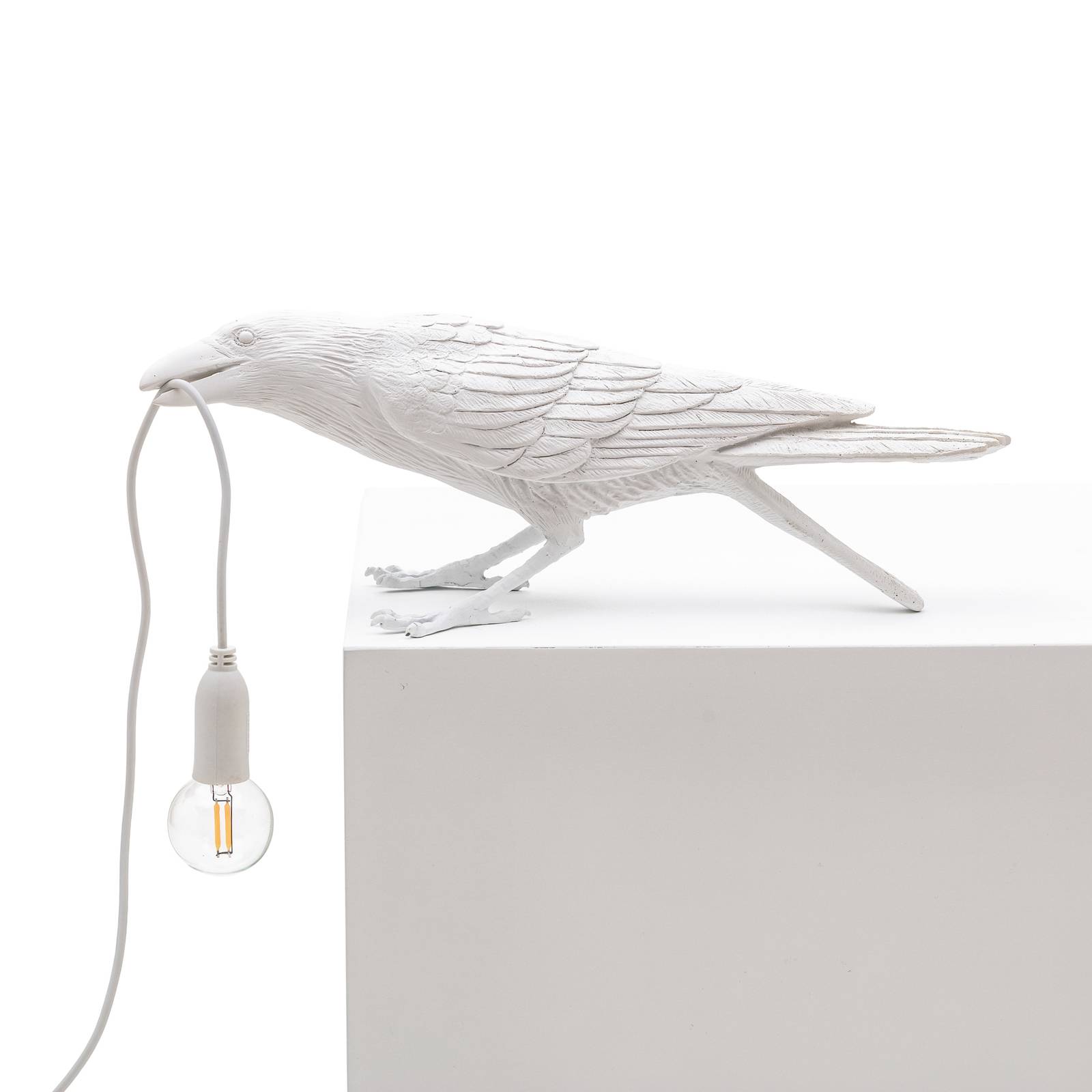 SELETTI Bird Lamp LED-Dekoleuchte spielend weiß