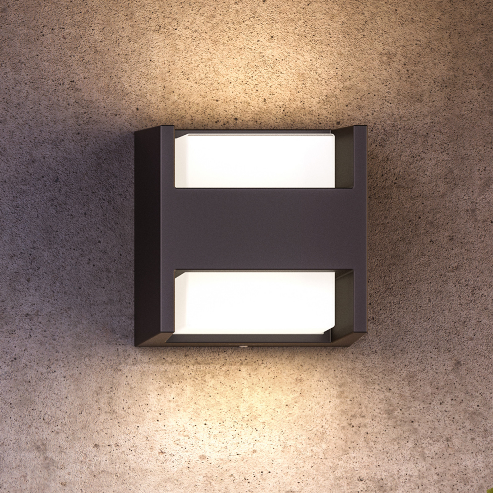 Philips LED zunanja stenska svetilka Arbour 2-flg., 2.700 K - Sodobni - antracit, bel satiniran - Kovina
