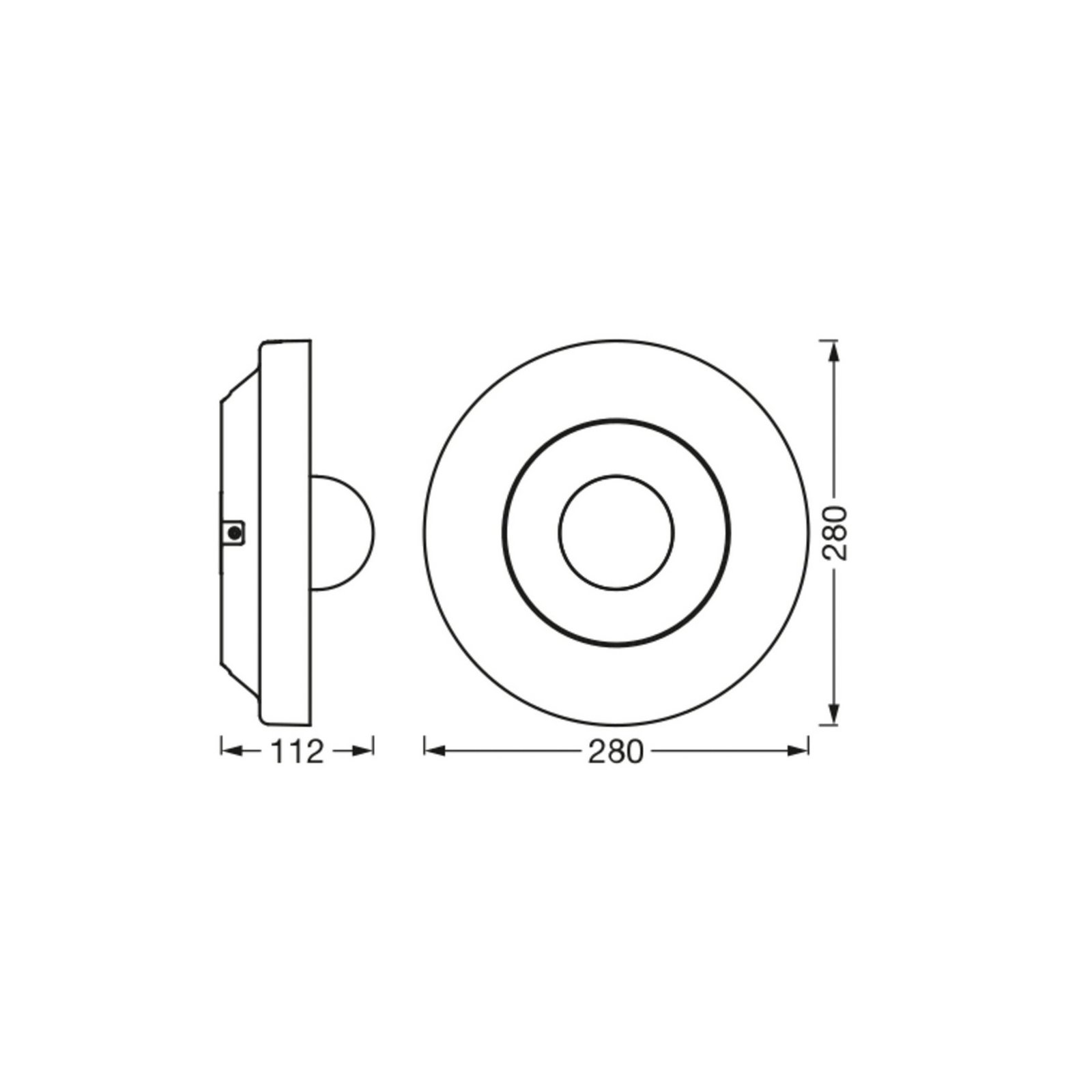 OSRAM SMART+ Caméra extérieure LED Wifi CIRCLE, graphite Capteur IP44