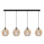 Clay 4 Pendant Black/Wood - Envostar