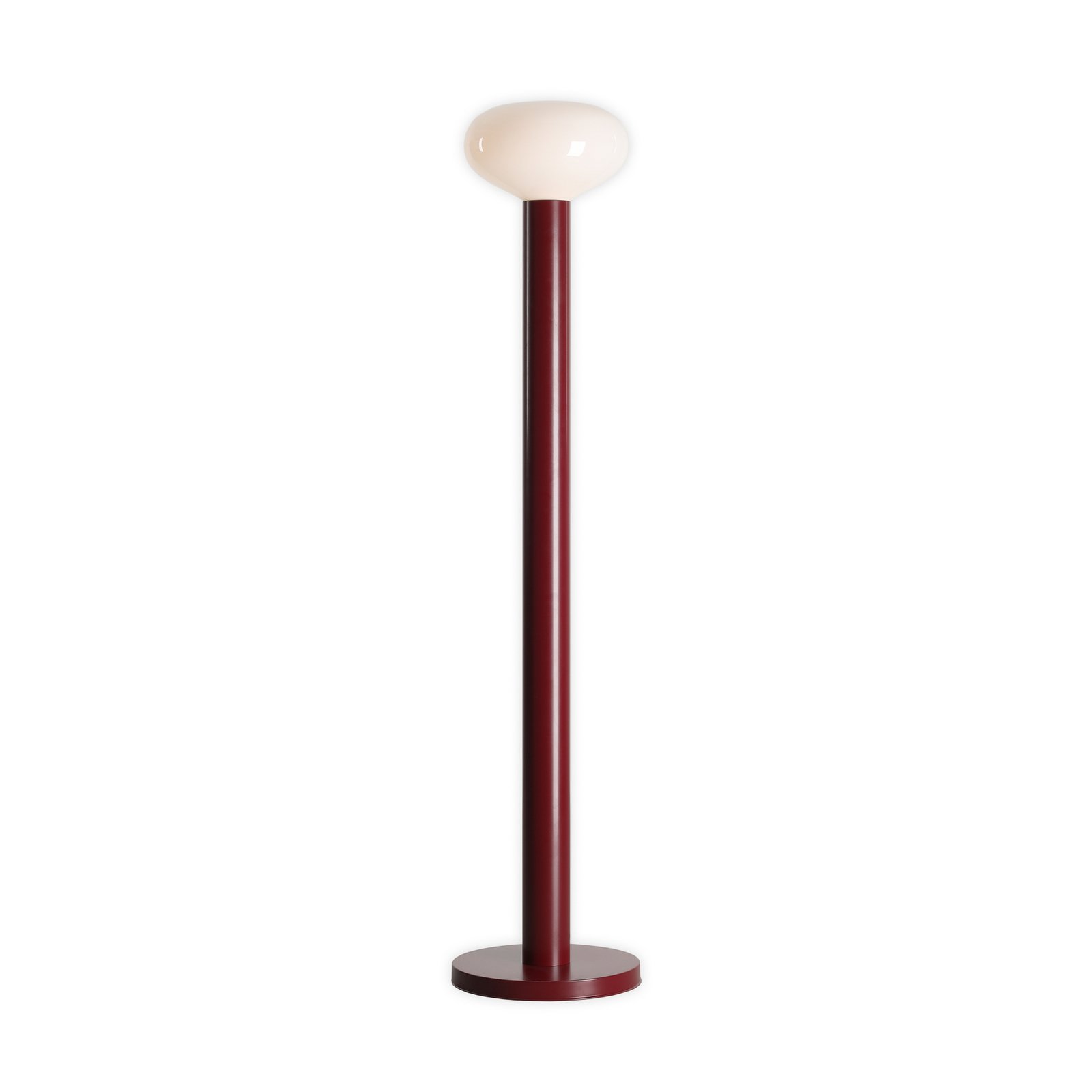Stāvlampa Flo, sarkana, augstums 138 cm, 1 spuldze, stikls Stāvlampa Flo, sarkana, augstums 138 cm, 1 spuldze, stikls