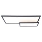 LED ceiling lamp Bility, rectangular black frame