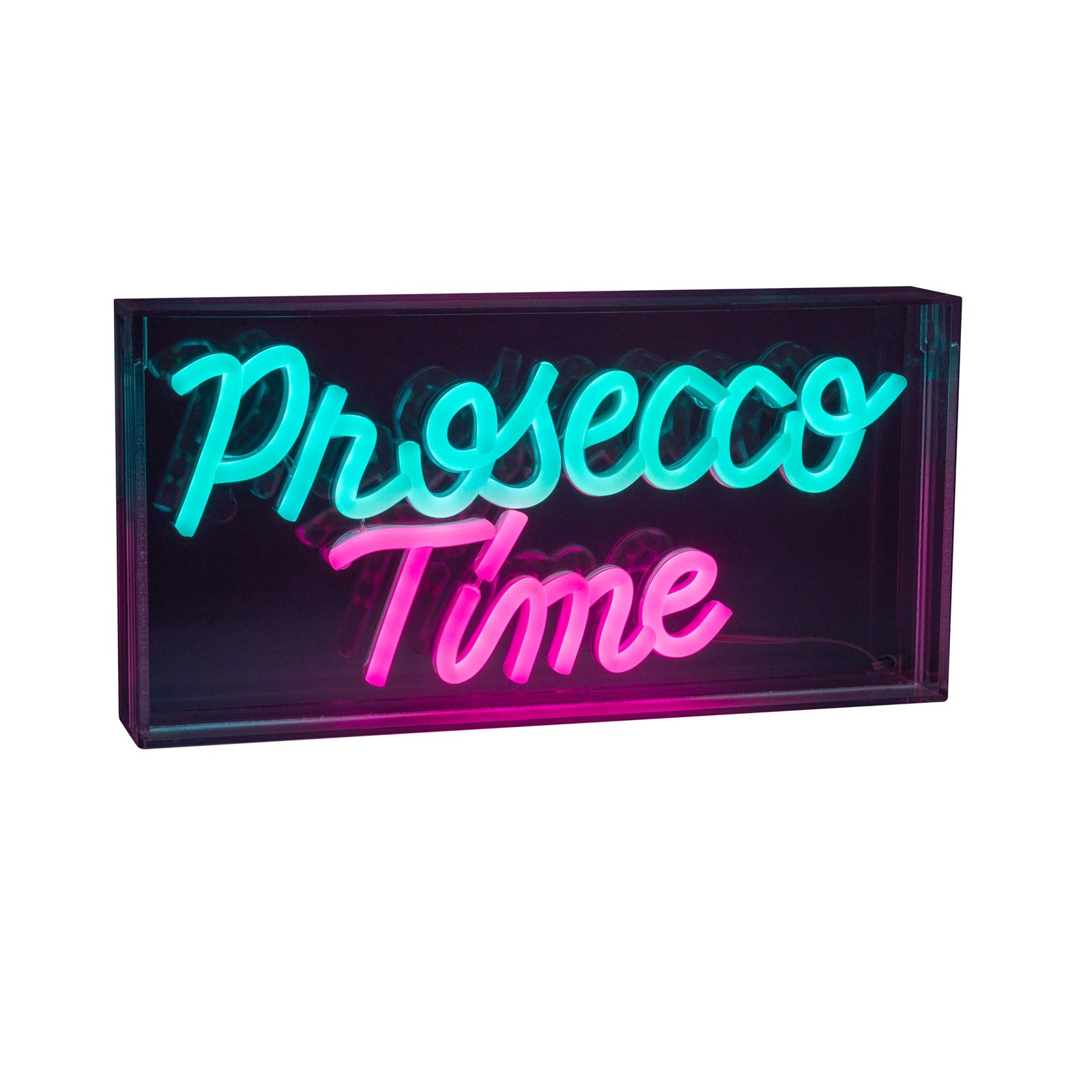 LED-seinävalaisin Prosecco Time kirkas 30x15 cm muovi USB RGB