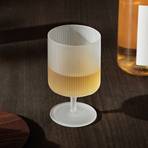 ferm LIVING Ripple wijnglas, wit, 270 ml, glas, set van 2