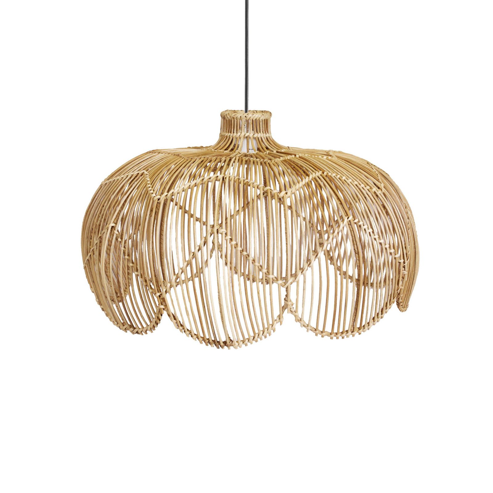 Suspension d'extérieur Belle, rotin naturel, Ø 53 cm, fiche IP44 Suspension d'extérieur Belle, rotin naturel, Ø 53 cm, fiche IP44