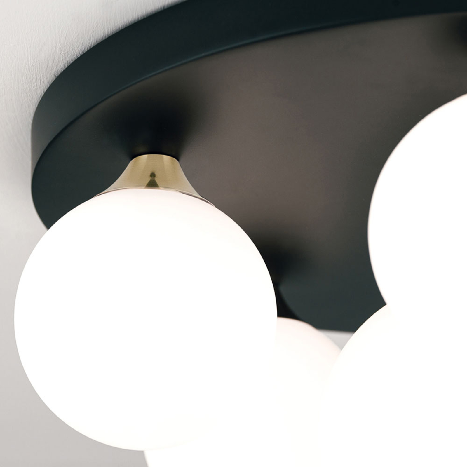 Snowwhite ceiling lamp, canopy Ø 36 cm, black