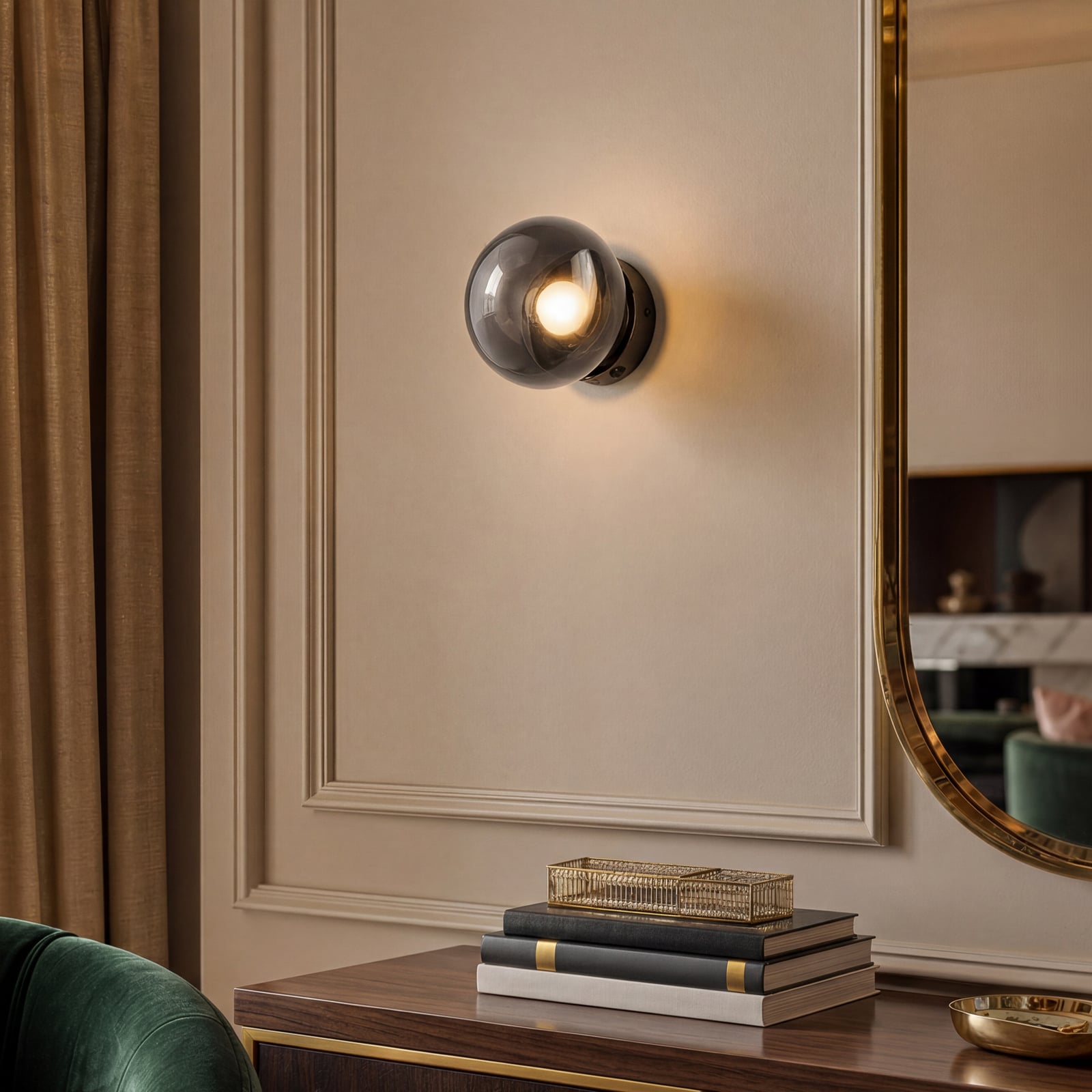OSRAM Φωτιστικό τοίχου LED Decor Satellite γκρι, Ø 15 cm, CCT, ρυθμιζόμενη OSRAM Φωτιστικό τοίχου LED Decor Satellite γκρι, Ø 15 cm, CCT, ρυθμιζόμενη