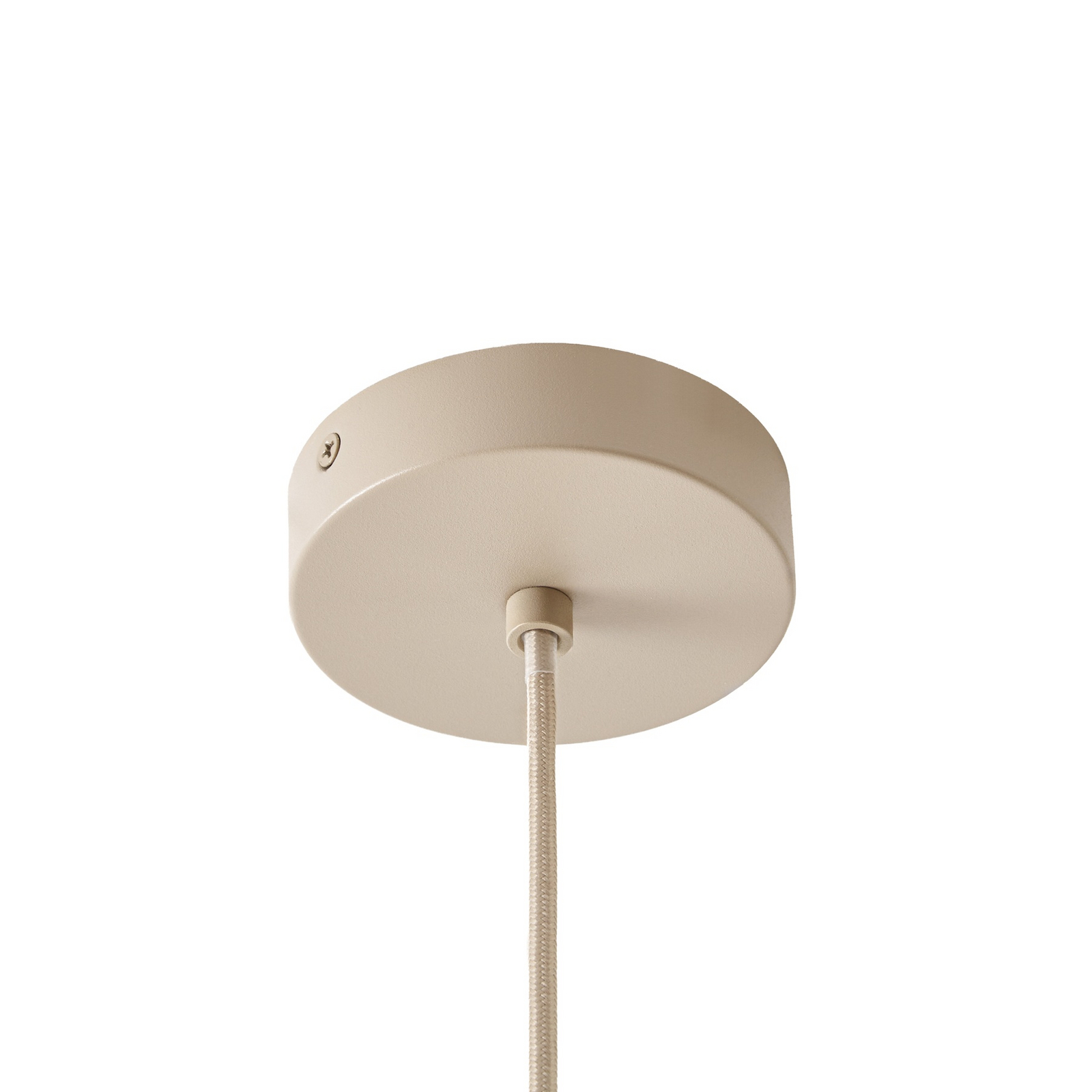 Suspension Novie, beige, coton, Ø 50 cm - Lucande Suspension Novie, beige, coton, Ø 50 cm - Lucande